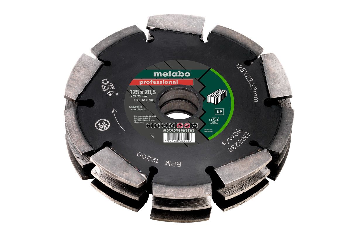 Metabo Diamantfräse 3, 125 X 28,5 X 22,23 Mm, 'Professionell', 'Up', Universell - 628299000 4007430330826 - Image 4