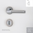 Vorschaubild Griffwerk Wechselgarnitur LARONDA Chrom/Nickelmatt/Edelstahl