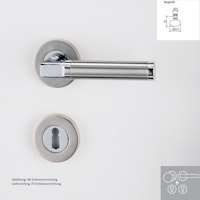 Griffwerk Wechselgarnitur LARONDA Chrom/Perla - Silbermatt