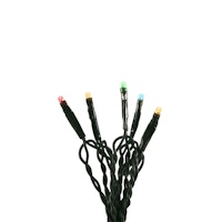 Konstsmide Weihnachtsbeleuchtung  Micro LED Lichterkette dunkelgrünes Kabel