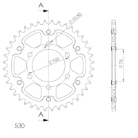 Supersprox Stealth-Kettenrad 530 40Z (Rot)