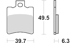 TRW Bremsbelag Typ EC Organisch mit ABE, Bremsbelag "MCB 674" Satz