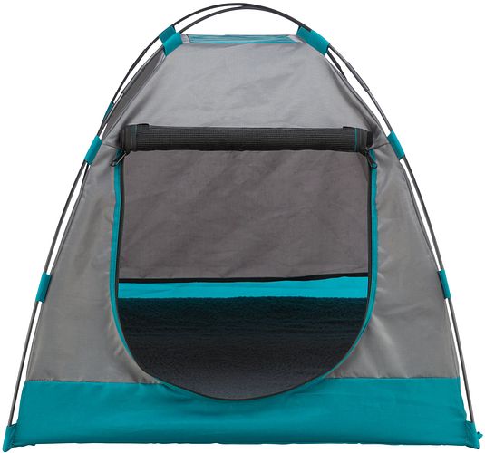 TRIXIE Zelt für Hunde, 80 × 63 × 65 cm, dunkelgrau/petrol