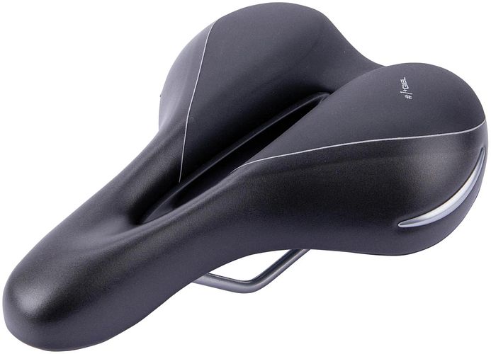 CONTEC Sattel Elliptic + schwarz/silber Herren, L 269 x B 199 mm