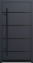 Vorschaubild Krongart Stahl-Aluminium-Haustür DS68AC Modell 22 BLACKLINE mit 4 Streifen + Wetterschenkel