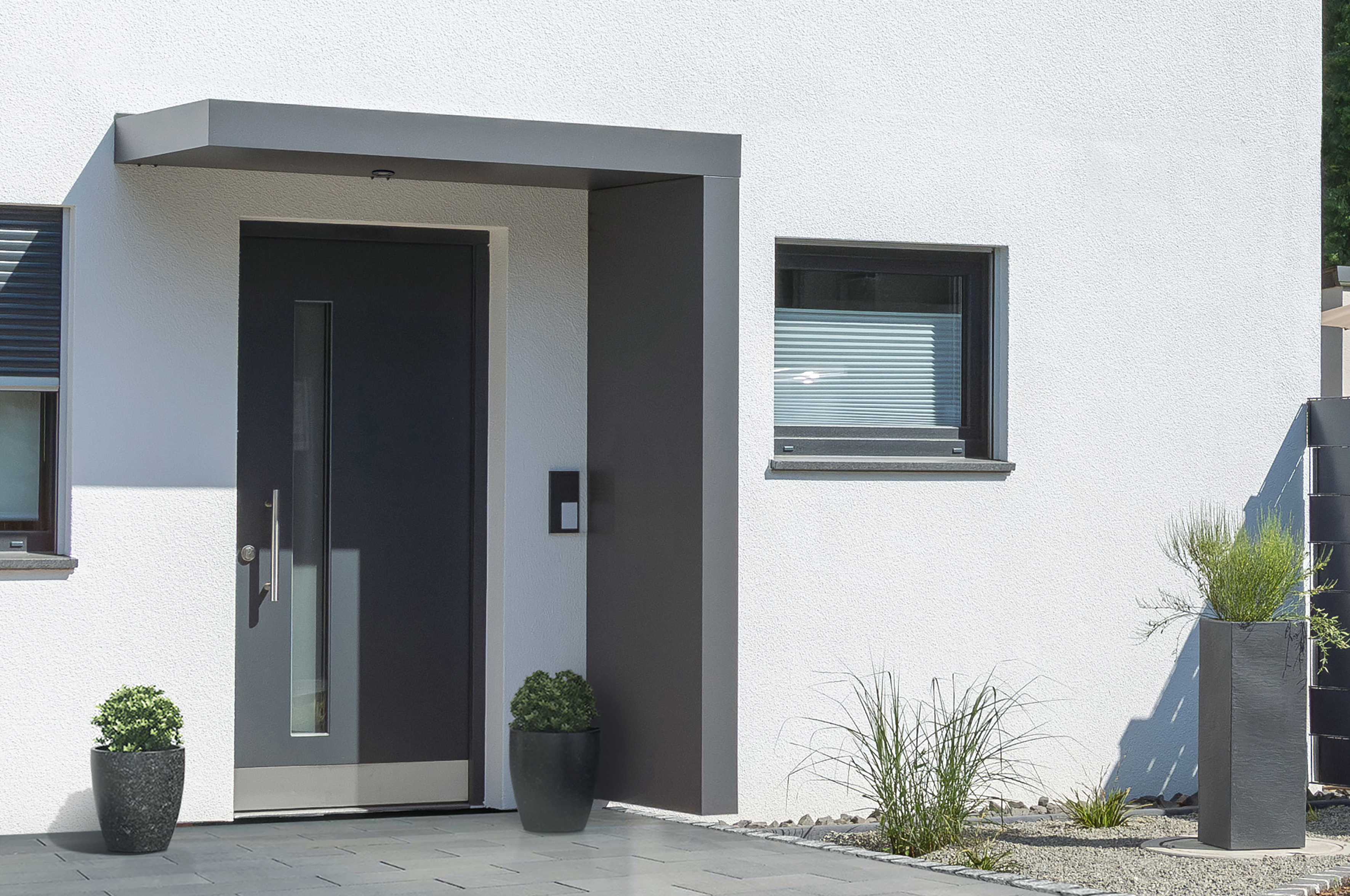 Gutta Rechteckvordach BS Plus 200 inkl. Seitenteil (neues Modell)