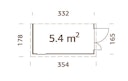 Palmako Gerätehaus Mia 5,4 m² - 16 mm