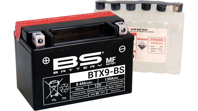 BS-Battery Batterie BS-Battery, MTF, wartungsfrei, Batterie "YTX9-BS" ETN: 508 012 008