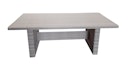 Vorschaubild Garden Pleasure Gartenmöbel Set DIJON / BASTIA, Tisch 200 x 100 + 6 Stapelstühle, Polyrattan Ingwerbraun / Glasplatte / Kissen 100 % Polyester Anthrazit