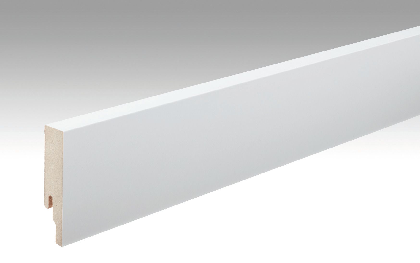MEISTER Fussleiste Profil 9 PK  Weiß streichfähig DF 2222 - 2380 mm