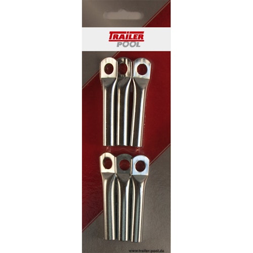 6x Seilendverschluss ohne Simplexhaken, Seil-Ø 8mm