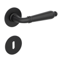 Vorschaubild Griffwerk CAROLA PIATTA S -Graphitschwarz Rosettengarnitur rund -Flachrosette -BB TS 37-45mm