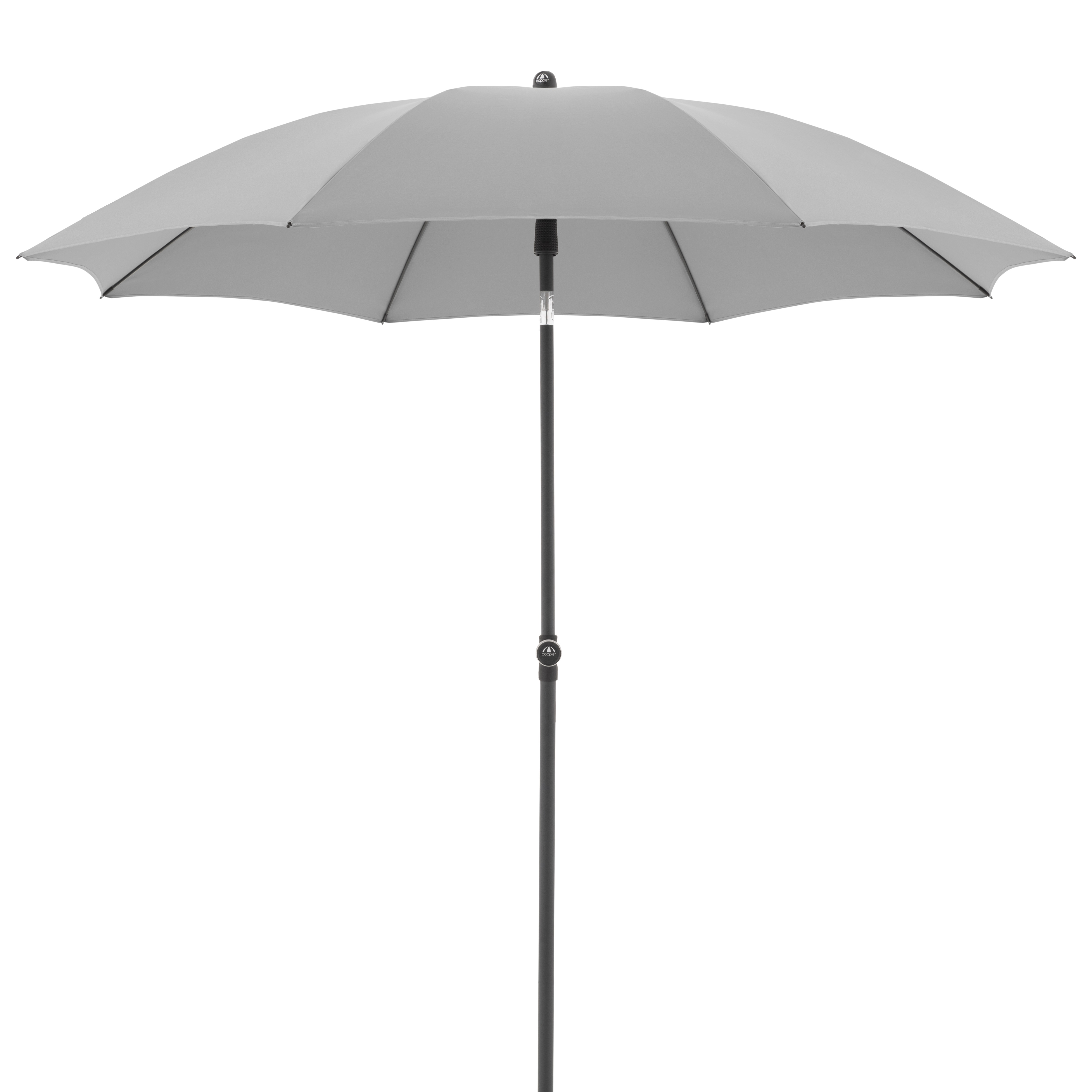 doppler Mittelmastschirm ACTIVE 210 Green Edition, Stahl Anthrazit / Polyester 180 g/m² Hellgrau