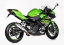 Vorschaubild HURRIC SLIP-ON Schalldämpfer Supersport Aluminium poliert für KAWASAKI Ninja 400,Z400