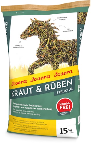 Josera Kraut und Rüben Strukturmüsli 15 Kilogramm Pferdehauptfutter