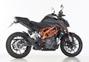 Vorschaubild SHARK SLIP-ON Edelstahl beschichtet schwarz-matt RCT für KTM 125 Duke,390 Duke EURO5  