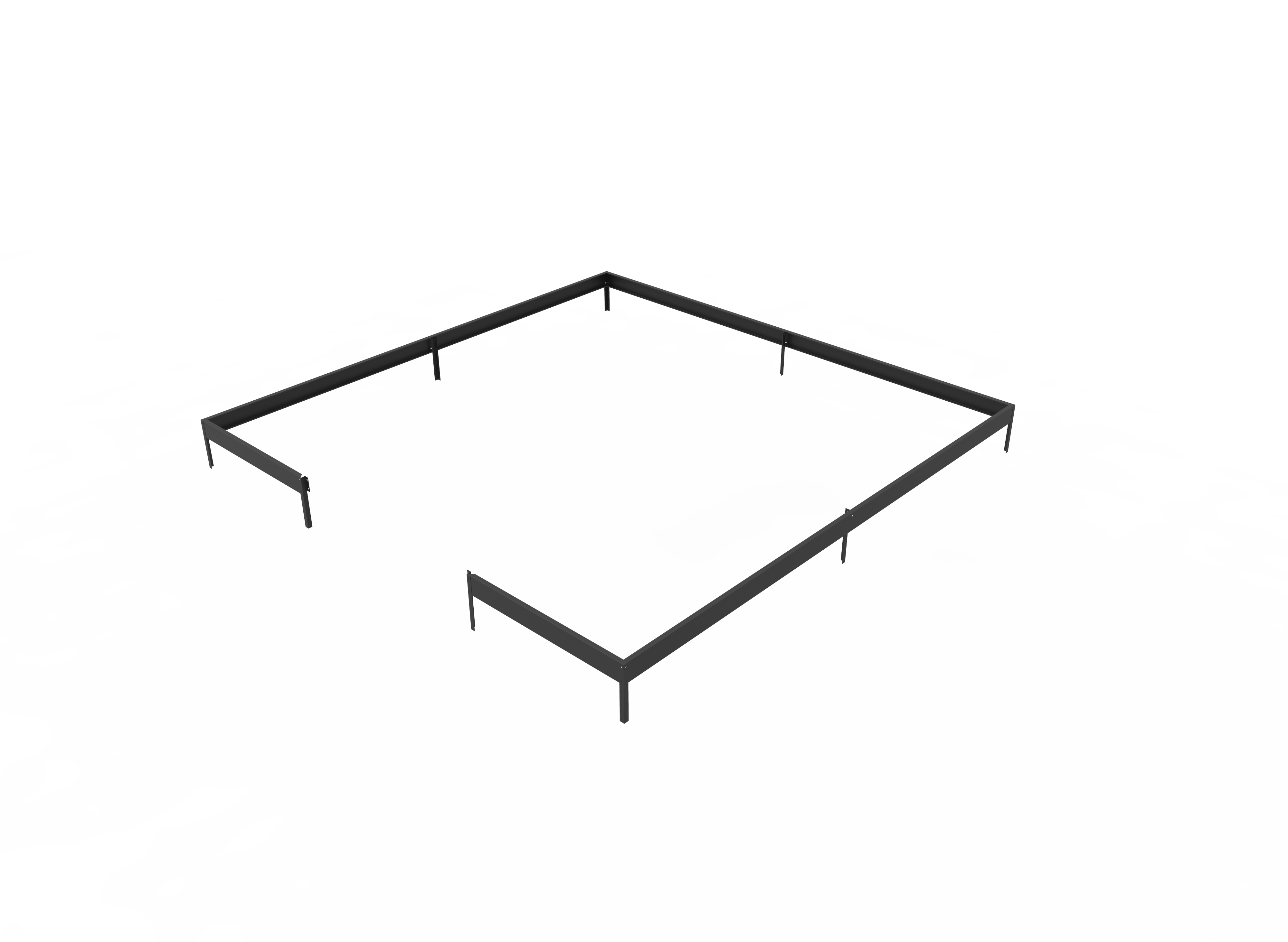 Juliana Stahlfundament schwarz für Gewächshaus Oase - 8,8 m²