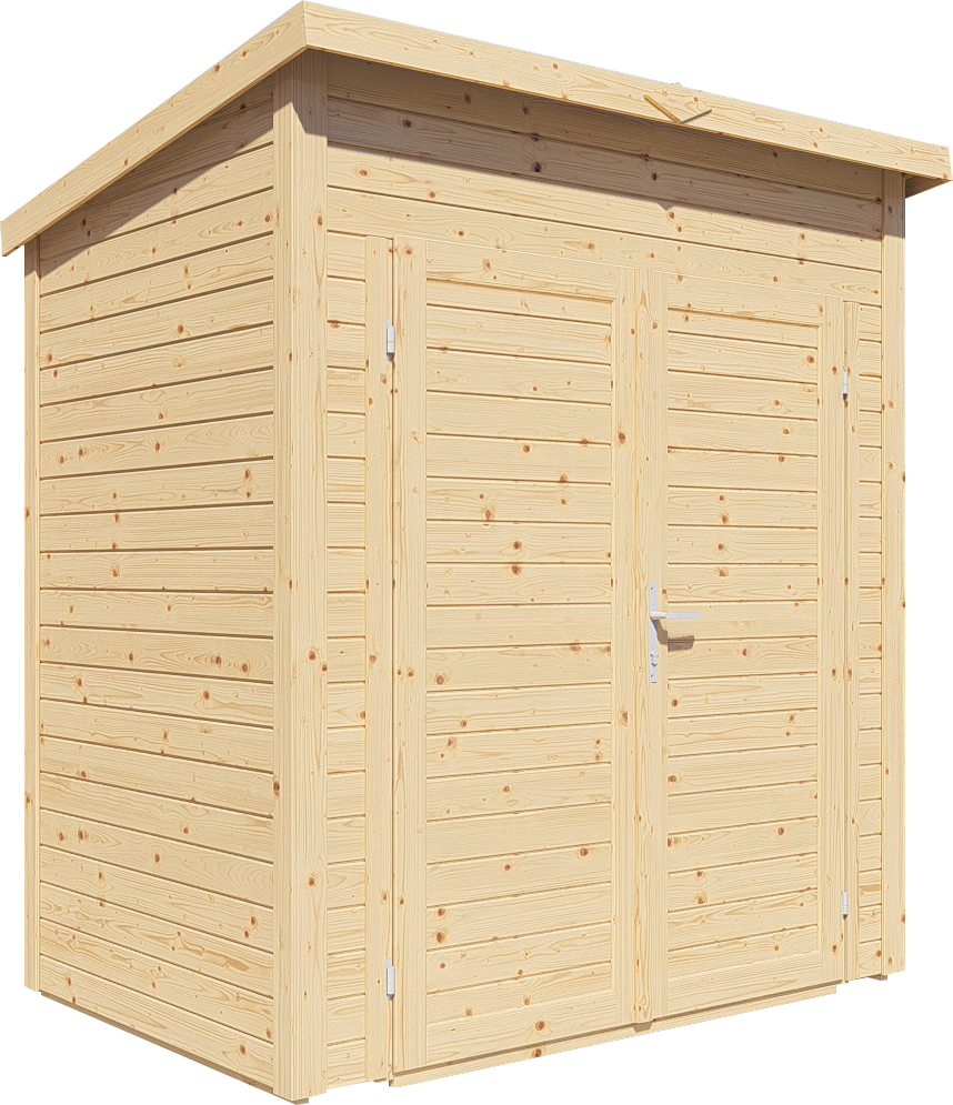 Bertilo Gerätehaus Timmo 1 - 19 mm naturbelassen Timmo 1: 181x122 cm