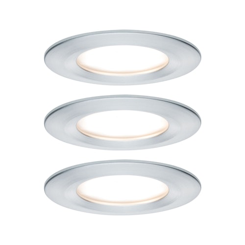 Paulmann Einbauleuchte Nova Coin 3er LED 3x6,5W Alu rund starr