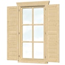 Vorschaubild Skan Holz Fensterläden für Blockbohlenhäuser Einzelfenster
