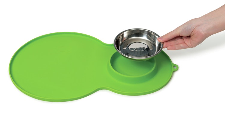 catit Silikonmatte in Erdnussform ca. 46 x 29 Centimeter Katzennapfunterlage