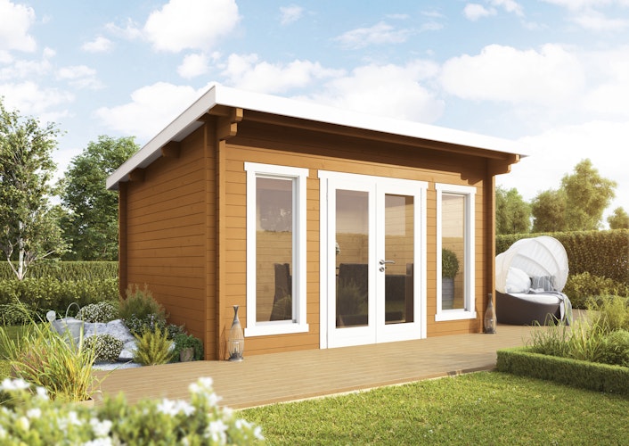 Wolff Finnhaus Gartenhaus Trondheim 44-B isolierverglast XL