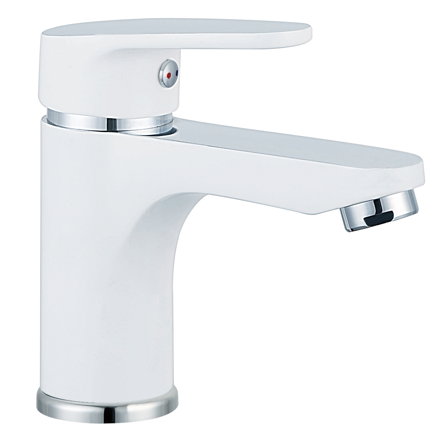 Design-Waschtischarmatur ALASKA, Chrom/Weiß