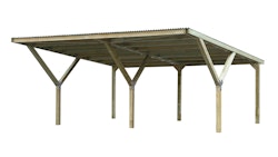 Weka Y-Doppelcarport 612 Stahldach (Holzcarport)