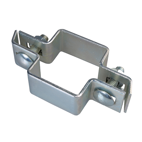 Alberts® Mittelschelle für Vierkantpfosten,verzinkt,grün Kst.b,für Pfosten 60x40 mm 680305