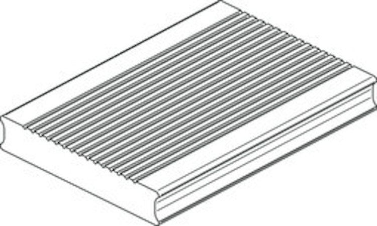 Handmuster OSMO Terrassendiele Thermo-Kiefer 25 x 140 mm geriffelt SenoFix