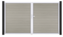 GroJa Solid Tor 2-flügelig 3000 x 1800 mm, Alu-Rahmen EV1