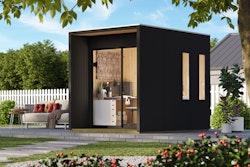 Karibu Design Gartenhaus Home Office Studio 1 Blackline - 73 mm