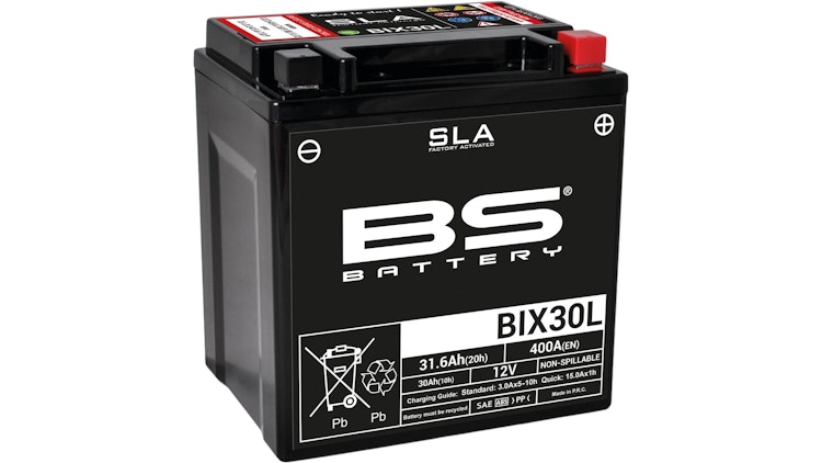 BS-Battery Batterie BS-Battery, SLA, verstärkt, Batterie "YIX30L-BS"