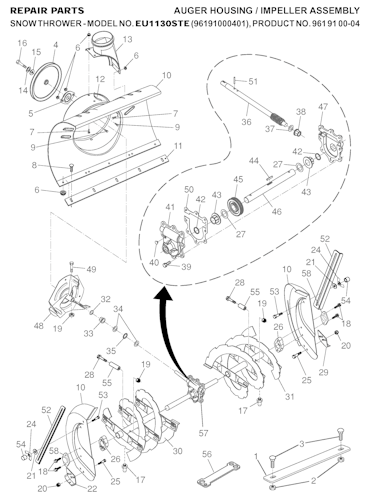 Husqvarna Schneefräsen/Fräsen 1130 STE, 96191000401, 961910004, 2007-01