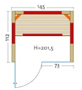 Infraworld Infrarotkabine Fusion Glas 145 Fichte inkl. 5-teiligem gratis Zubehörset