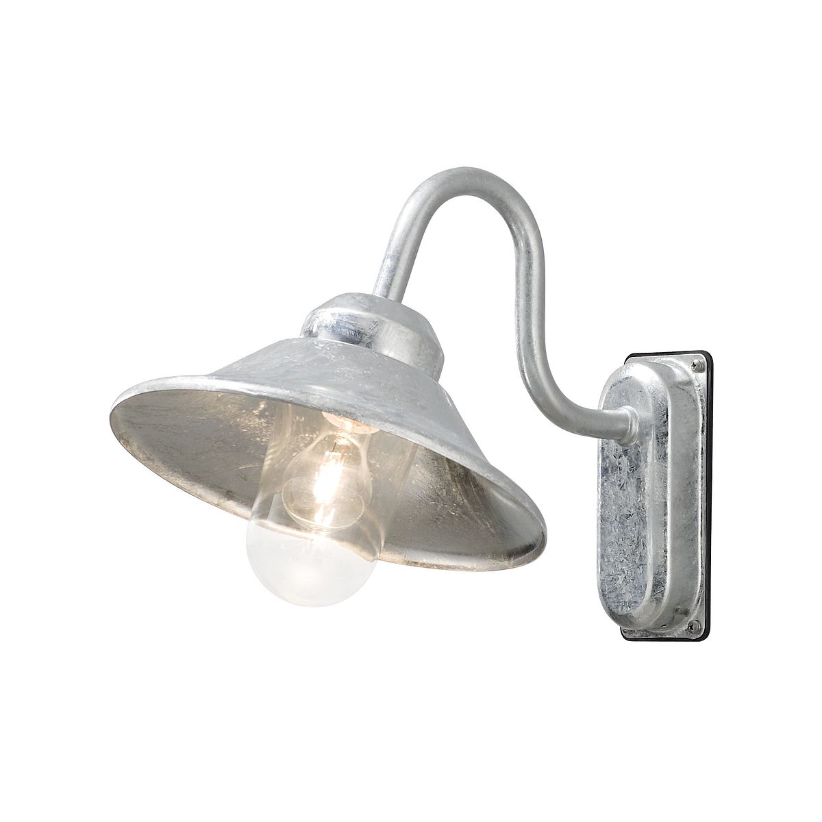 Konstsmide Wandleuchte Vega Down, galvanisiert, klares Glas (556-320)
