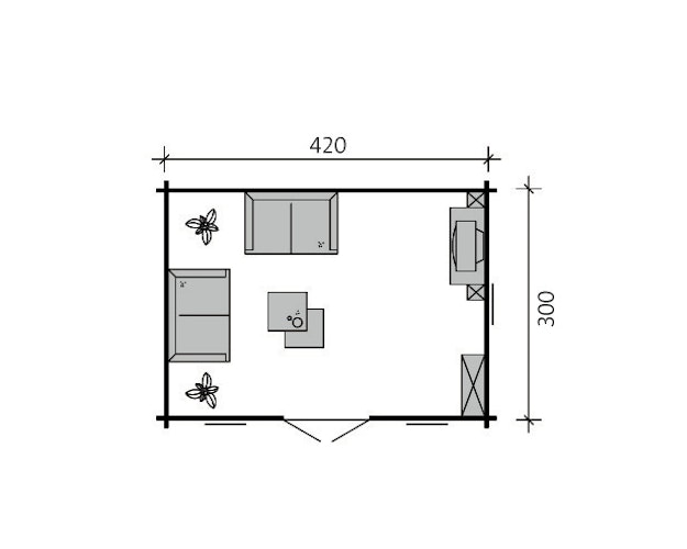 Skan Holz 70 mm Blockbohlenhaus Montreal 1