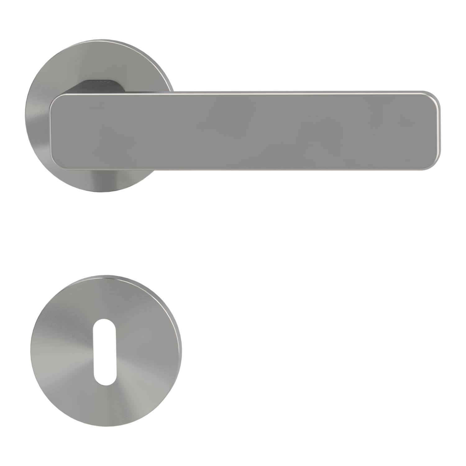 Griffwerk VAYA 265 MINIMAL MODERN fast2fix Fast2Fix Rosetten rund Buntbart Samtgrau