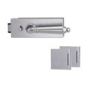 Vorschaubild Griffwerk Glastürbeschlag PURISTO S mit Griff CAROLA smart2lock Flüster 3-tlg. Bänder CAROLA Samtgrau