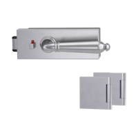 Griffwerk Glastürbeschlag PURISTO S mit Griff CAROLA smart2lock Flüster 3-tlg. Bänder CAROLA Samtgrau