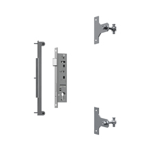 TraumGarten Ersatzteil: Beschlagsatz Holztor an Metall-Torpfosten Farbe Silber