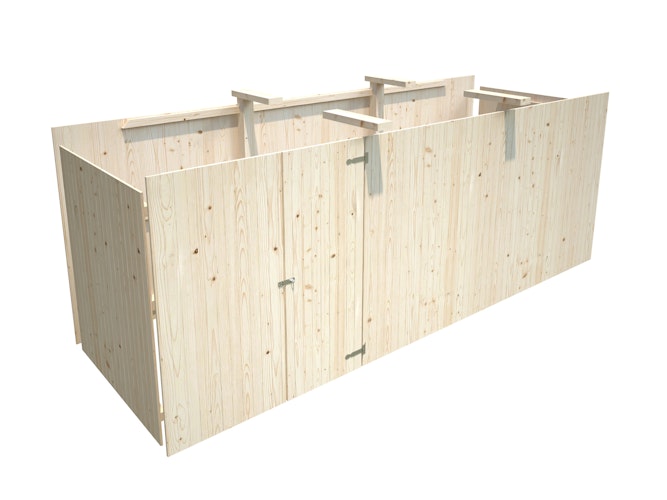 Palmako Karl 40,6 m² - Anbauschuppen 10,9 m²