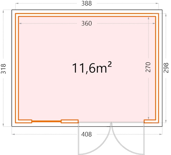 Telluria Metallgerätehaus Classico 3930+
