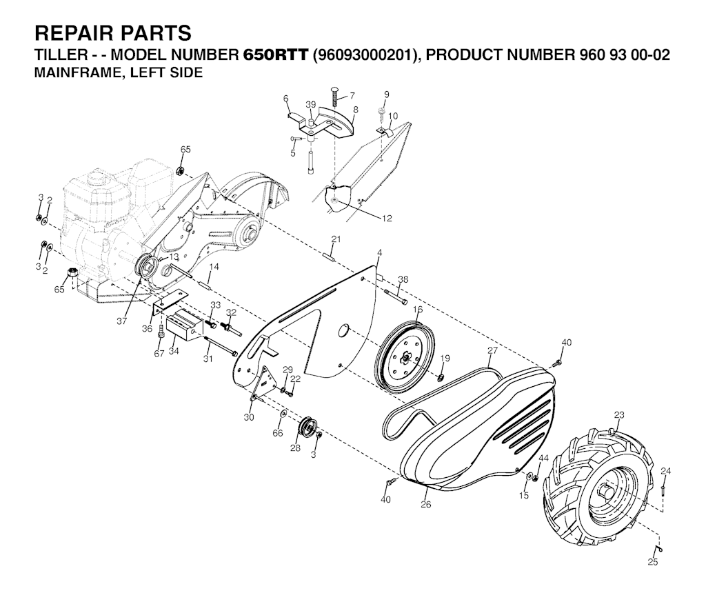Explosionszeichnung Ersatzteile