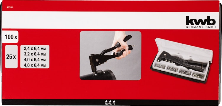 kwb Blindnietzangensatz 407190