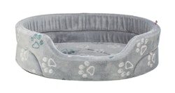 TRIXIE Bett Jimmy Soft, Softplüsch, oval, hellgrau