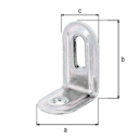 Vorschaubild Alberts® Verstellwinkel, geprägt, mit Langloch, galvanisch verzinkt dickschichtpassiviert, TxHxB 28x40x22 mm 332785