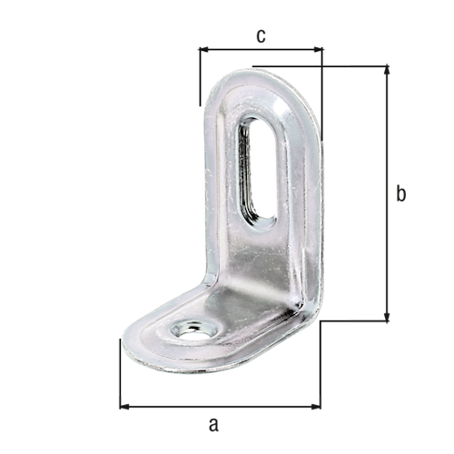 Alberts® Verstellwinkel, geprägt, mit Langloch, galvanisch verzinkt dickschichtpassiviert, TxHxB 28x40x22 mm 332785