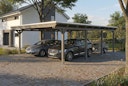 Vorschaubild Skan Holz Emsland - Flachdach Doppelcarport aus Leimholz Breite 609 cm
