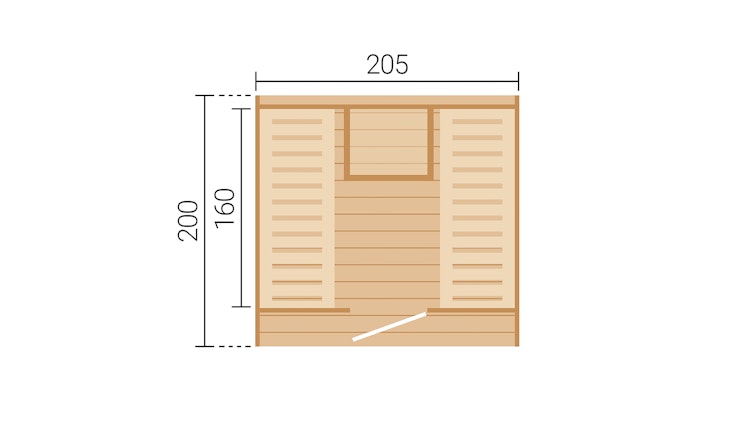 Weka Design Saunahaus Laadi 2 mit Thermoholz - 28/42 mm